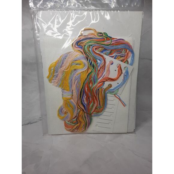 Vtg Janlynn Counted Cross Stitch Kit Sunshine Cherubs Birth Announcement 12x15 - Picture 6 of 6